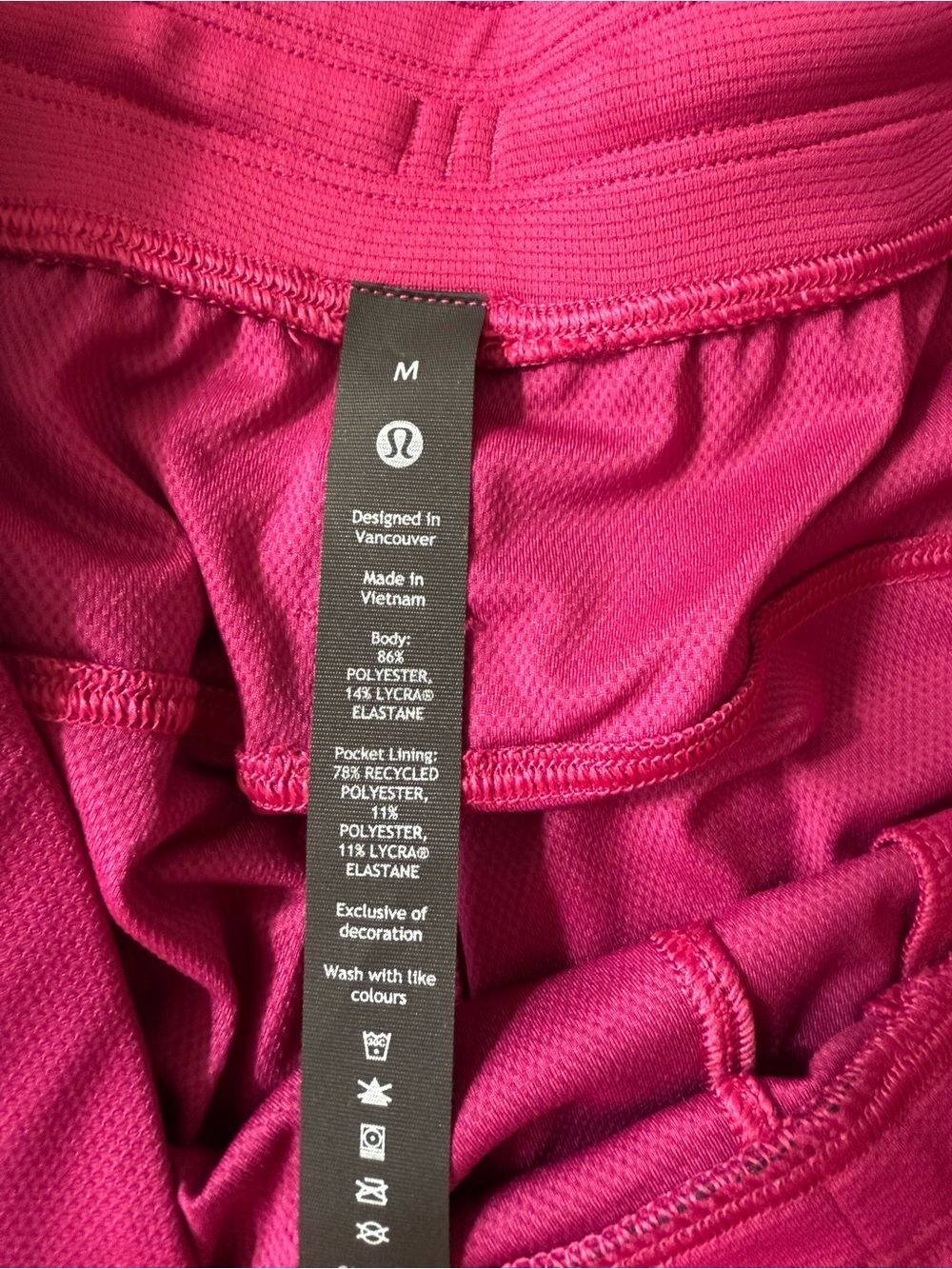 NWT Lululemon License to Train Short 7” LL *Pique Magenta Purple Size M - Picture 13 of 13